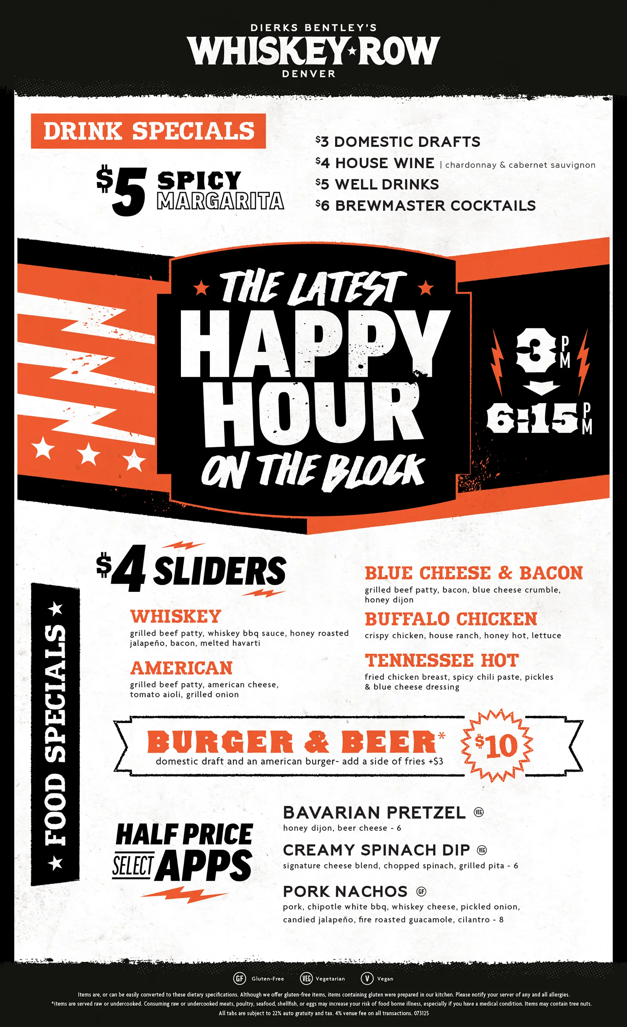 Wr den menu happy hour 073125 wr den menu happy hour 112122 front
